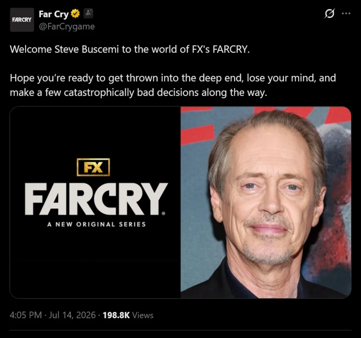 Steve Buscemi Cast in FX’s Upcoming Live-Action ‘Far Cry’ Series: An Analysis of Prestige Gaming Adaptations